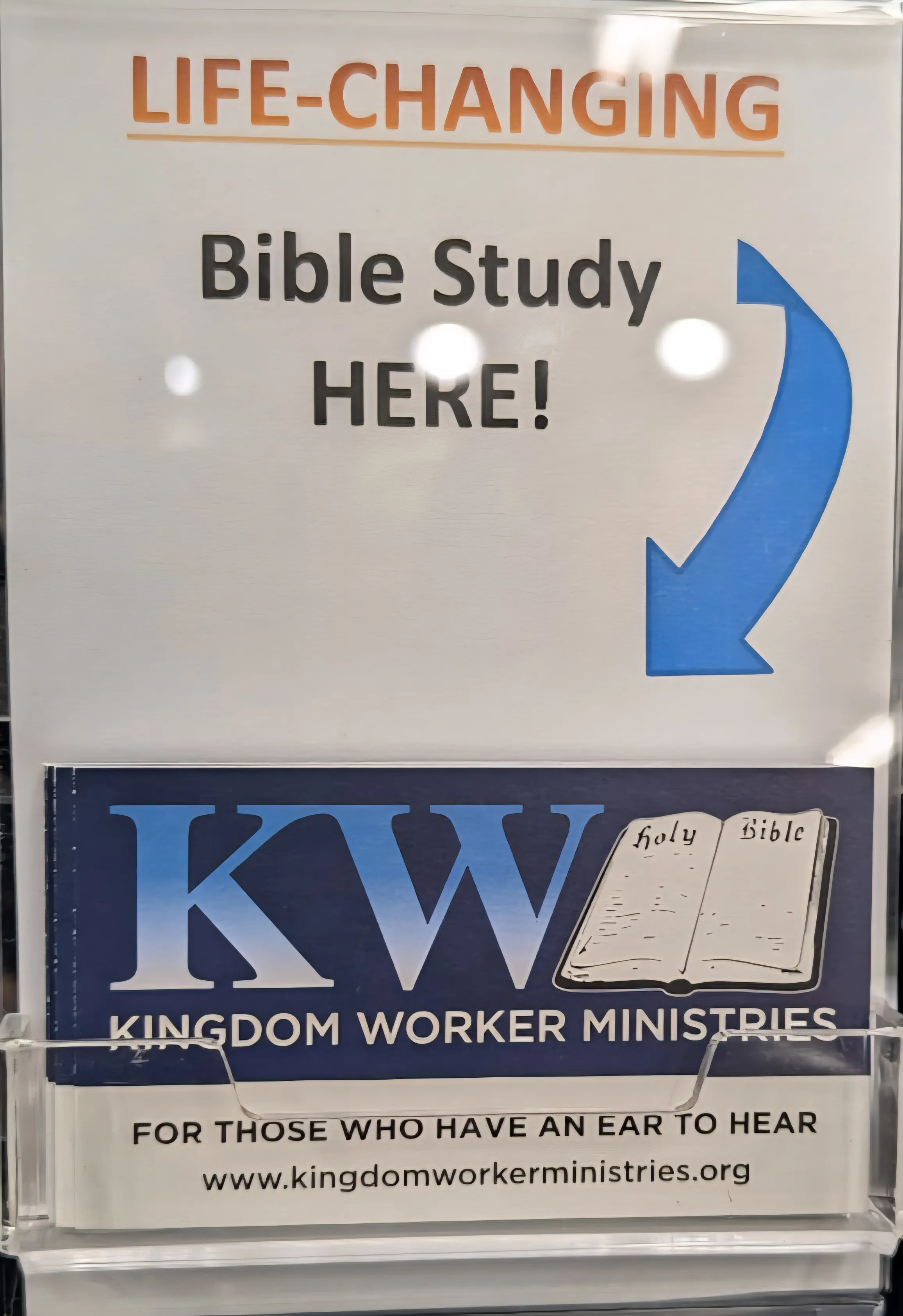 life changing bible study here closeup
